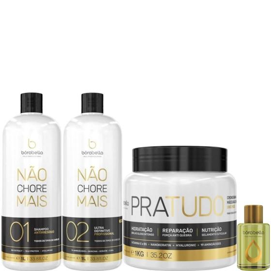 Imagem de Borabella Kit Não Chore 2x1L + Pratudo 1kg + Argan 7ml