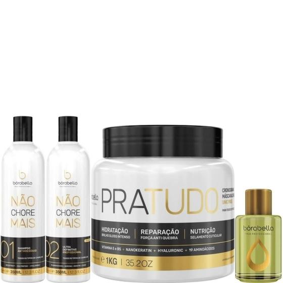 Imagem de Borabella Kit Não Chore 350ml + Pratudo 1kg + Argan 7ml