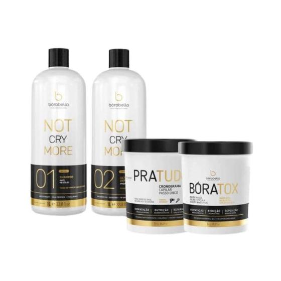 Imagem de Borabella Kit Progressiva Not Cry More 2x1000ml + Boratox + PraTudo