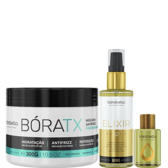 Imagem de Borabella Máscara Bóratx 300g + Elixir 60ml + Óleo Argan 7ml