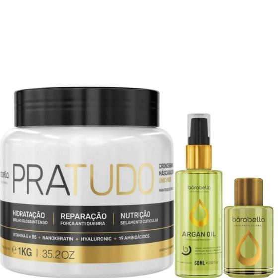 Imagem de Borabella Máscara Pratudo 1kg + Óleo Argan 60ml + Argan 7ml