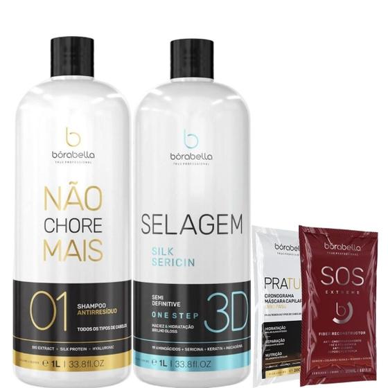 Imagem de Borabella Não Chore Shampoo  + Selagem 3D 2x1 Litro