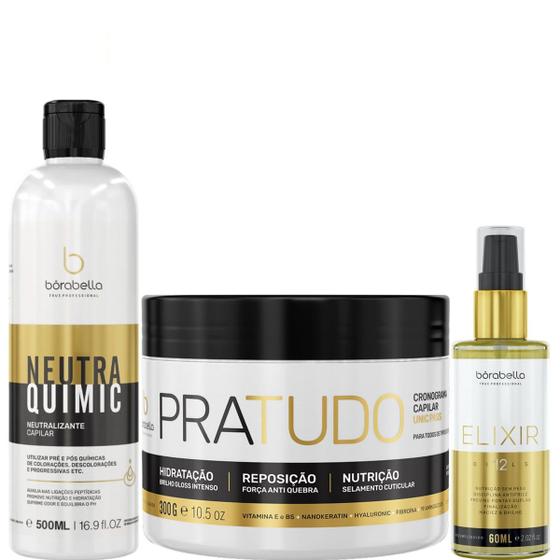 Imagem de Borabella NeutraQuimic 500ml + Pratudo 300g + Elixir  60ml