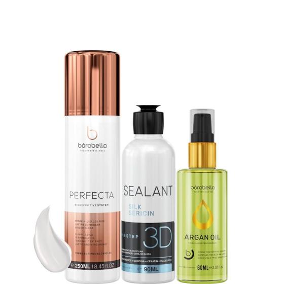 Imagem de Borabella Perfecta 250ml + Selagem 90ml + Óleo Argan 60ml