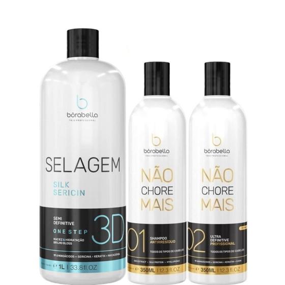 Imagem de Borabella Selagem 3D 1 Litro + Kit Não Chore 2x350ml