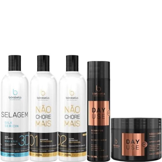 Imagem de Borabella Selagem + Kit Não Chore 3x350ml + Kit Day Use