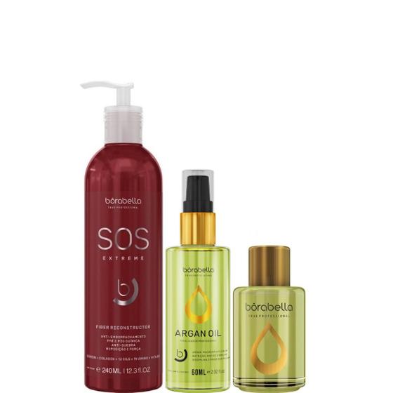 Imagem de Borabella SOS 240ml + Óleo de Argan 60ml + Óleo de Argan 7ml