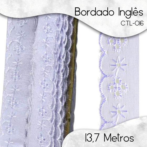 Imagem de Bordado Inglês Branco - Rolo Com 13,7 Metros - Ctl016 - Nybc