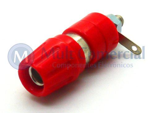 Imagem de Borne B19 para Pino Banana de 4mm - Vermelho - B.B.C