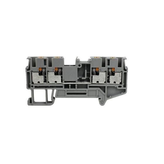 Imagem de Borne Push-In 2,5Mm 4 Vias Cinza Frontal Bp2-F4C Metaltex