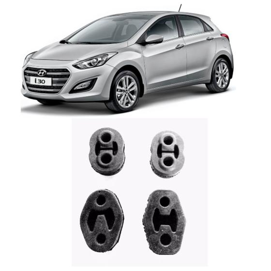 Imagem de Borracha / Coxim Escapamento Hyundai I30 Todos Kit 4 Peças