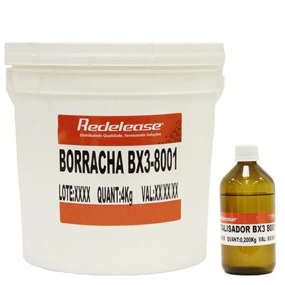 Imagem de Borracha De Silicone BX3 8001 para Moldes de Extrema Resistência Com Catalisador (4,190 Kg)