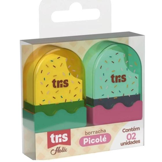Imagem de Borracha Decorada Holic Picolé Kit com 2 - Tris