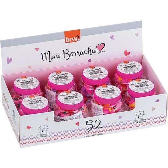 Imagem de Borracha Decorada S2 Mini - Pote com 24 Unidades Sortidas (8 Potes X 24 Unidades)