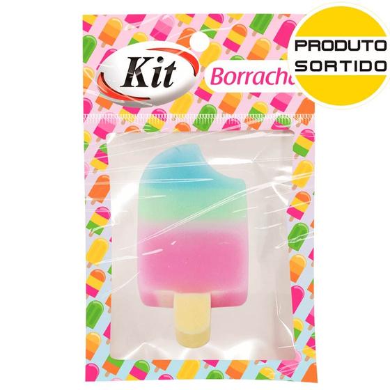 Imagem de Borracha Divertida Picolé Sortido Kit Parco
