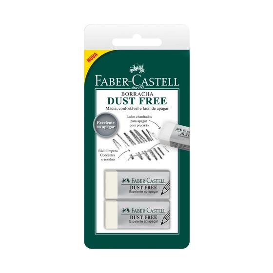 Imagem de Borracha Dust Free Pequena com 2 Unidades - Faber-Castell