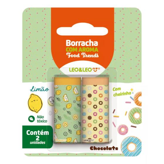 Imagem de Borracha Escolar Com Aroma Blisters Com 2 Unidades Leo E Leo