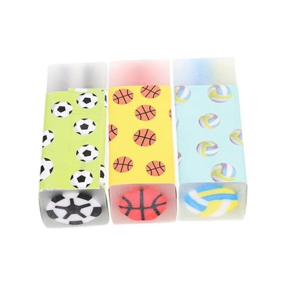 Imagem de Borracha Escolar Gelatina Esportes Jelly Eraser Kit com 4