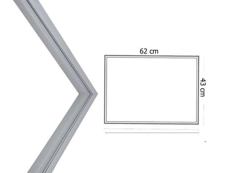 Imagem de Borracha Gaxeta Geladeira Electrolux D44 Freezer 62x43 Parafusada Colada