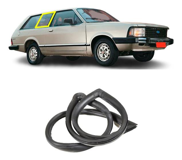 Imagem de Borracha Janela Lateral Fixa Belina 2 Com Encaixe Friso Ld