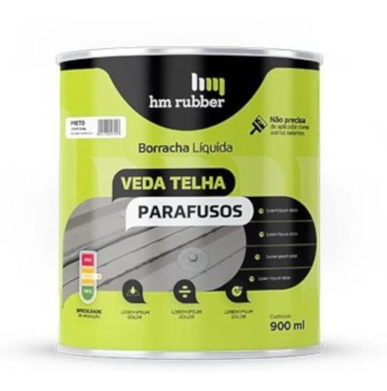 Imagem de Borracha Liquida Veda Telha e Parafuso 900ml G96 Cinza