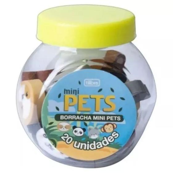 Imagem de Borracha Mini Pets Pote Com 20 Unid