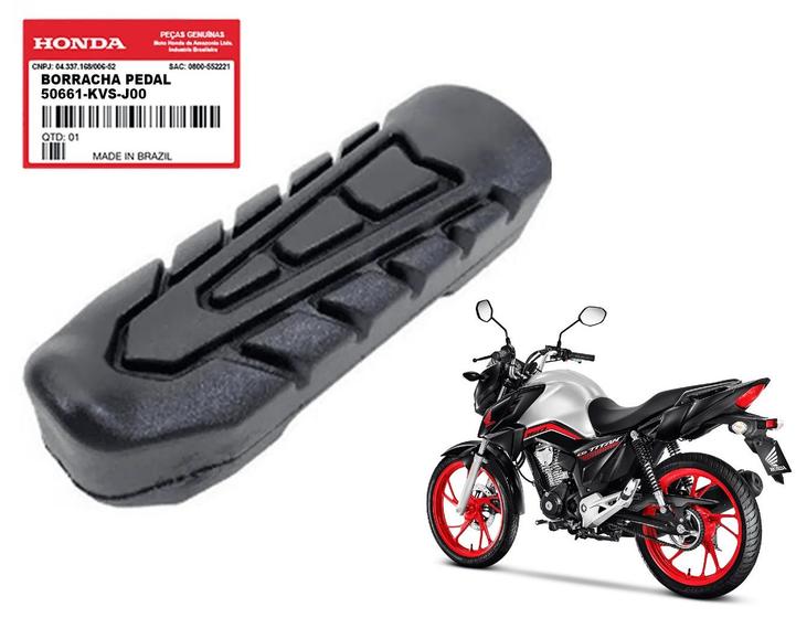 Imagem de Borracha Pedal Traseiro Honda Titan Fan 160 Cb 250f Twister