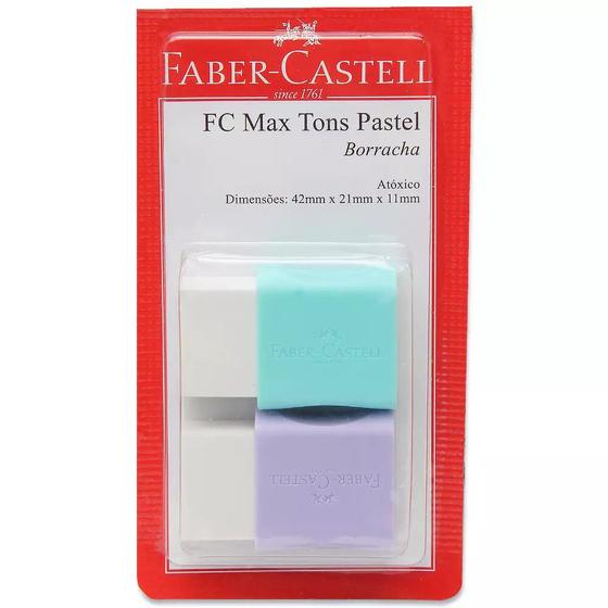 Imagem de Borracha Plastica Branca Com Capa Colorida Max Tons  - Faber Castell
