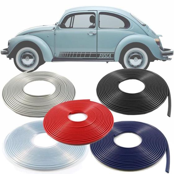 Imagem de Borracha Protetor de Borda Volkswagen Fusca 1959 a 1996 - 10 Metros Fabricado em PVC Encaixe Autoadesivo