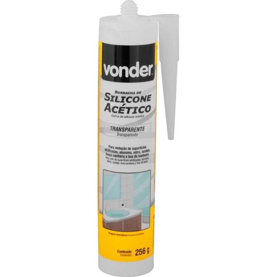 Imagem de Borracha Silicone Transparente 256G Acético Vonder