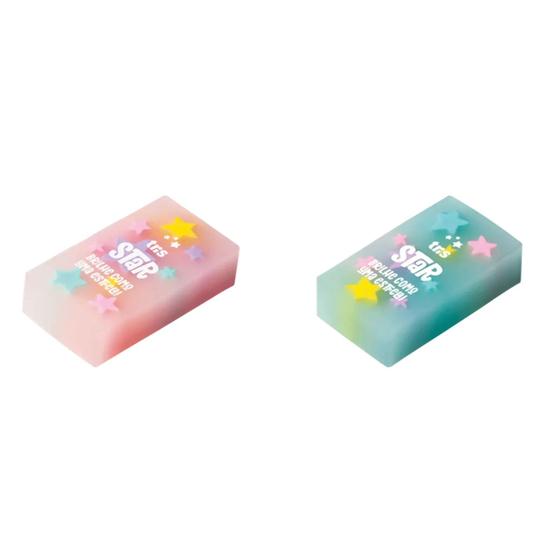 Imagem de Borracha Star Rosa e Azul Tris