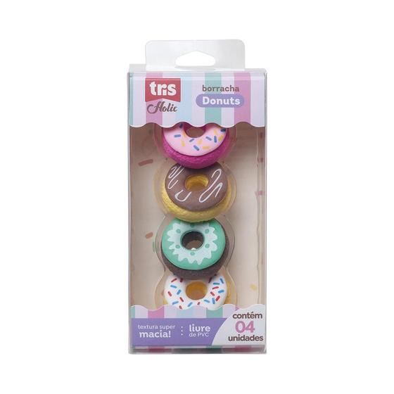 Imagem de Borracha Tris Holic Donuts com 04un.