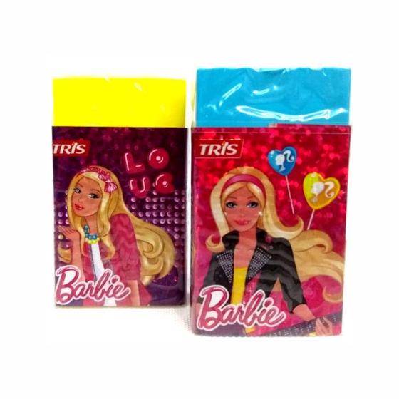 Imagem de Borrachas Barbie 4 Unidades coloridas com protetor personalizado TRIS