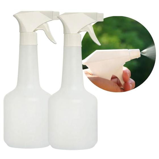 Imagem de Borrifador/Pulverizador Pet Transparente com Gatilho Spray - 500ml - 2 unidades