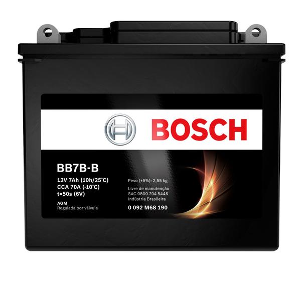 Imagem de Bosch Bateria Moto Xr 200/nx 350 Sahara 12v 7ah Bb7b-b