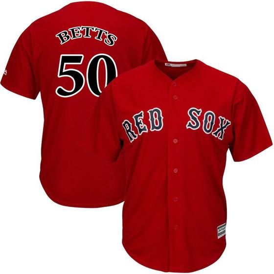 Imagem de Boston Red Sox Uniforme de Beisebol Masculino Número 50 - Red S