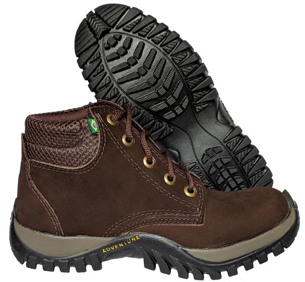 Imagem de Bota Adventure Botina Feminino Masculino Couro Sapatao Trabalho