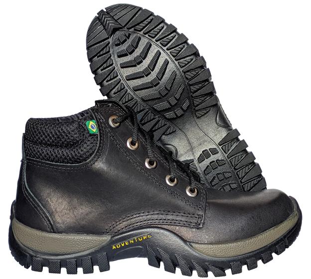 Imagem de Bota Adventure Botina Feminino Masculino Couro Sapatao Trabalho