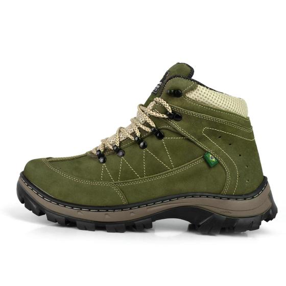 Imagem de Bota Adventure Casual Couro Nobuck Hiking Extreme Bell Boots - 900 - Oliva