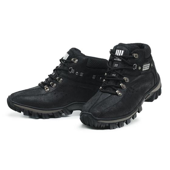 Imagem de Bota Adventure Coturno De Couro Resinada Masculino Trilha Trekking