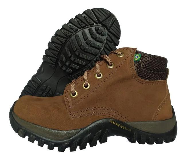 Imagem de Bota Adventure Coturno Masculino Feminino Trilha Couro Legitimo