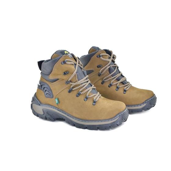 Imagem de Bota Adventure Couro Masculina Cano Alto Conforto Trilha