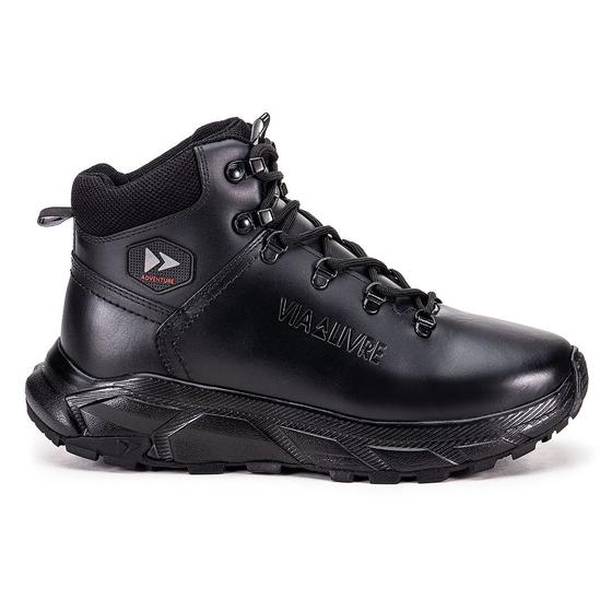 Imagem de Bota Adventure Masculina Couro Legitimo Confortavel Resistente Trekking Coturno Masculino