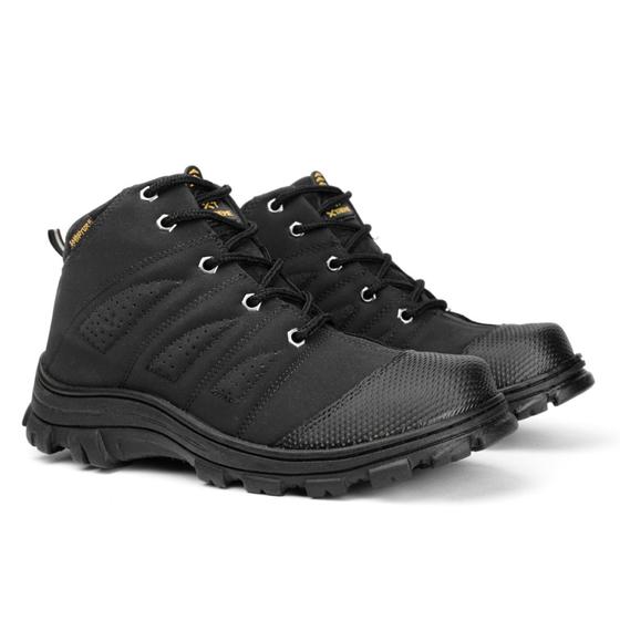 Imagem de Bota Adventure Masculina Tratorada Bico Redondo Fecho Cadarço Cano Curto