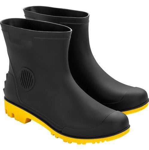 Imagem de Bota (Ak) Pvc 37 Preta/Amarela C3/4 Cf Vonder