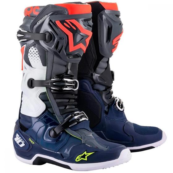 Imagem de Bota Alpinestars Tech 10 Cinza/Azul Escuro