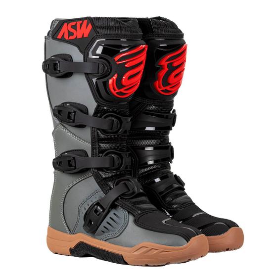 Imagem de Bota asw image enduro preto/cinza/vermelho