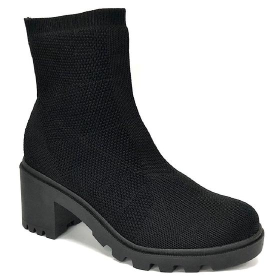 Imagem de Bota Bebecê Coturno Tratorado Knit T5618-086 Preta