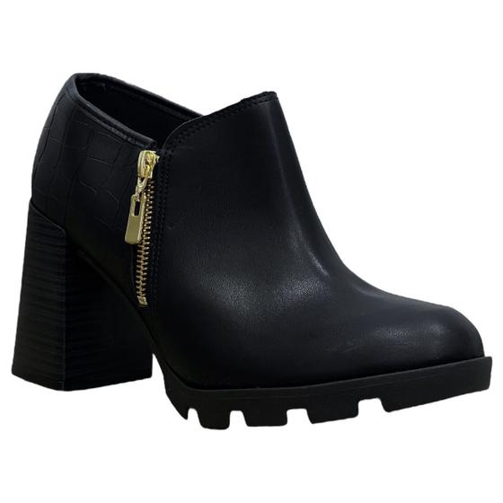 Imagem de Bota Beira Rio Feminina Cano Curto Ankle Boot Oxford Macia