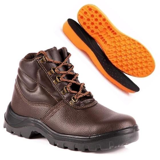 Bota Botina Bracol Couro Liso Brilhante+ Palmilha Ortopédica - Bota de ...